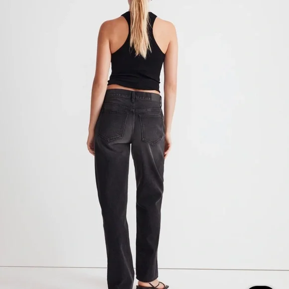 Madewell Low Slung Straight Leg Denim Jeans. Black size 32 - Picture 4 of 7